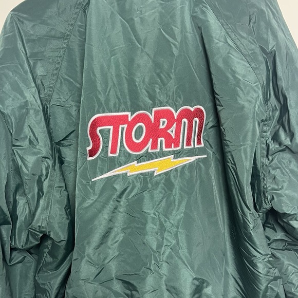 Men's VTG Tri Mountain Fleece Lined Windbreaker Bomber Jacket sz XL Storm Logo - Picture 6 of 10